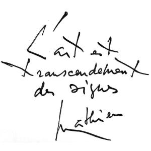 Rare Document : Georges Mathieu Pensée Sur l'Art + Lettre Autographe Signée 2 Pp.