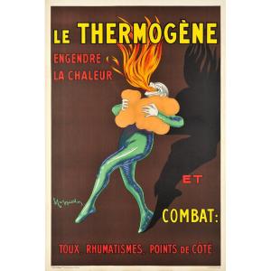 Leonetto Cappiello - "le Thermogène"  Affiche Lithographique Originale 120 X 80 Cm