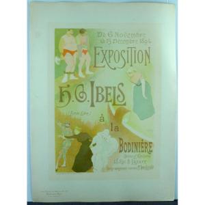 Original Plate Henri Gabriel Ibels "1894 Exhibition" Les Maitres De l'Affiche Pl. 138