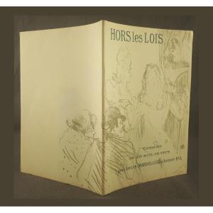 Lithographie originale de TOULOUSE-LAUTREC : Hors-les-Lois - Edition Originale 1898 