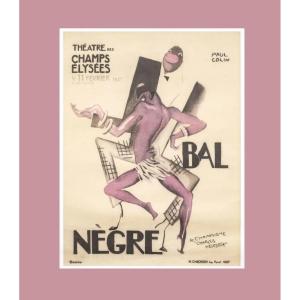 Joséphine BAKER - Paul COLIN - Bal Nègre - Affiche originale litho 1927 entoilée 85 x 64,5 cm