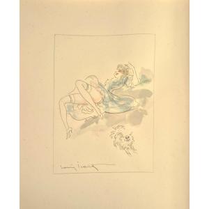CREBILLON "La Nuit et le Moment" Ill. Louis ICART 1/100 sur Rives suite et Aquarelle originale