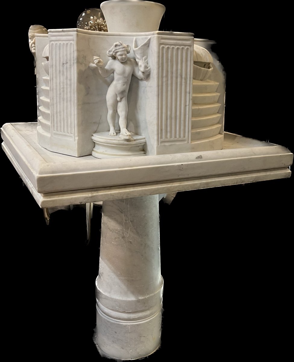 Interior Fountain In Carrara Marble