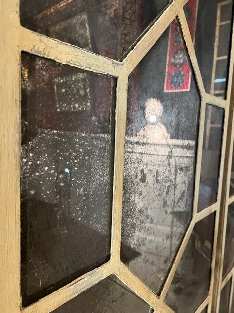 Gustavian Metal Doors And Aged Mirrors-photo-3