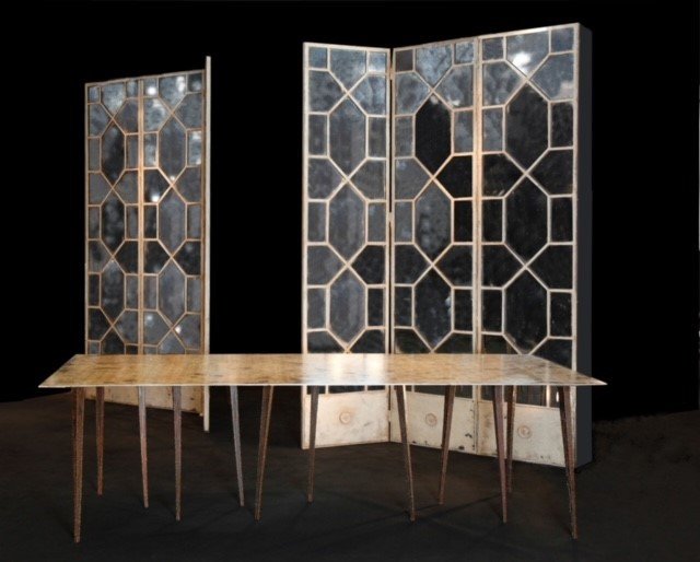 Gustavian Metal Doors And Aged Mirrors