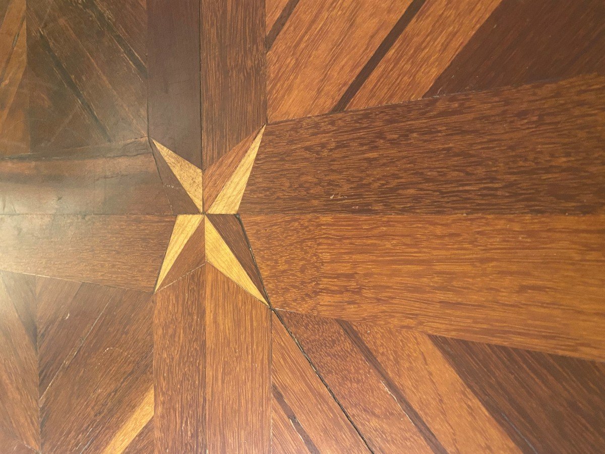 20th Century Mahogany Parquet Table-photo-4