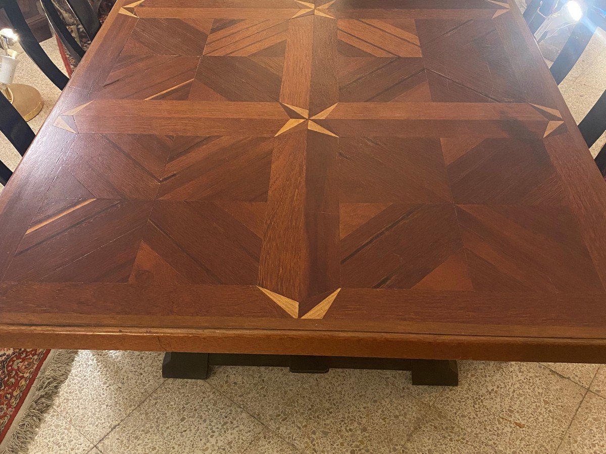 Table En Parquet d'Acajou XX° Siècle