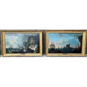 Pair Of Marine Paintings