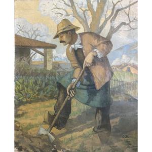 Huile Sur Toile Edmond ALET  Peintre Toulousain (1877-1917)