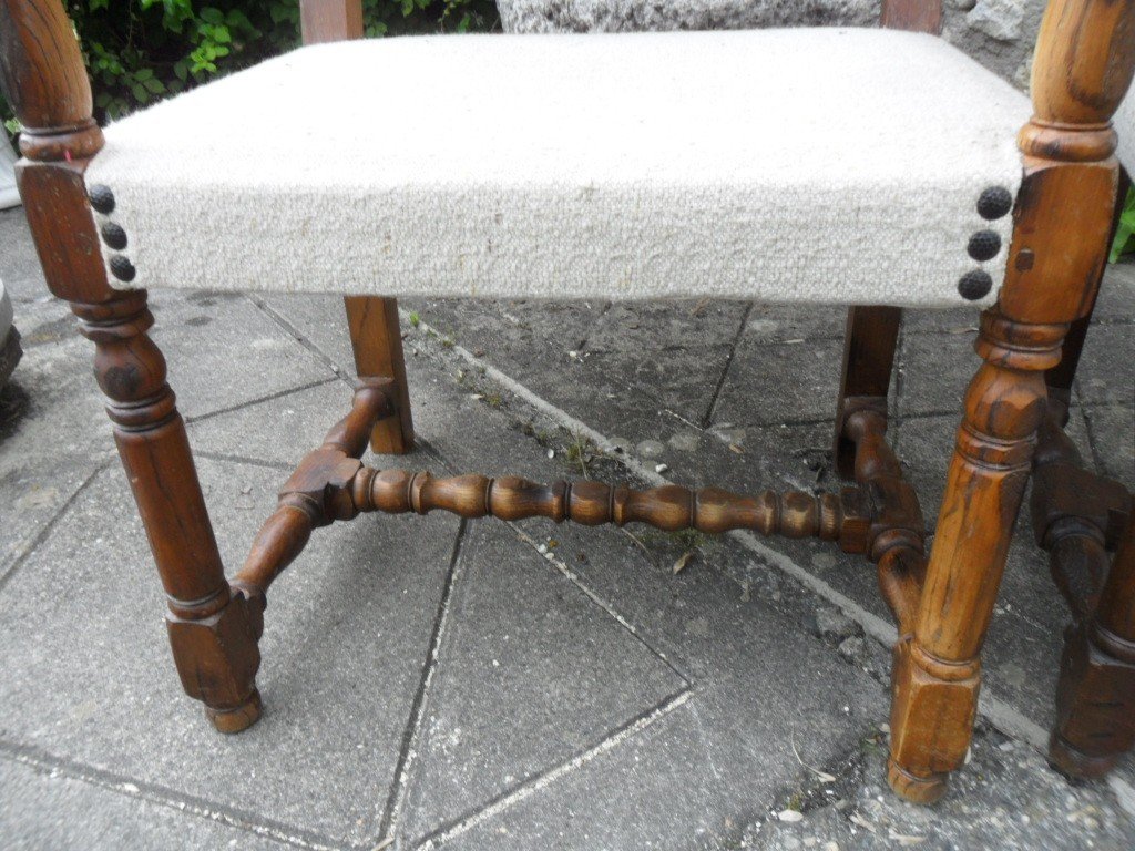 Paire De Fauteuils Louis XIII 17ème-photo-5