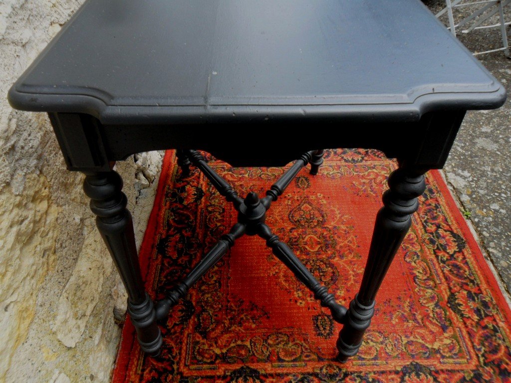 Napoleon III Table In Blackened Wood-photo-3