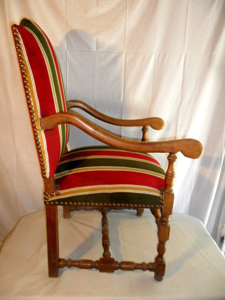 Louis XIII Style Armchair 19th-photo-4