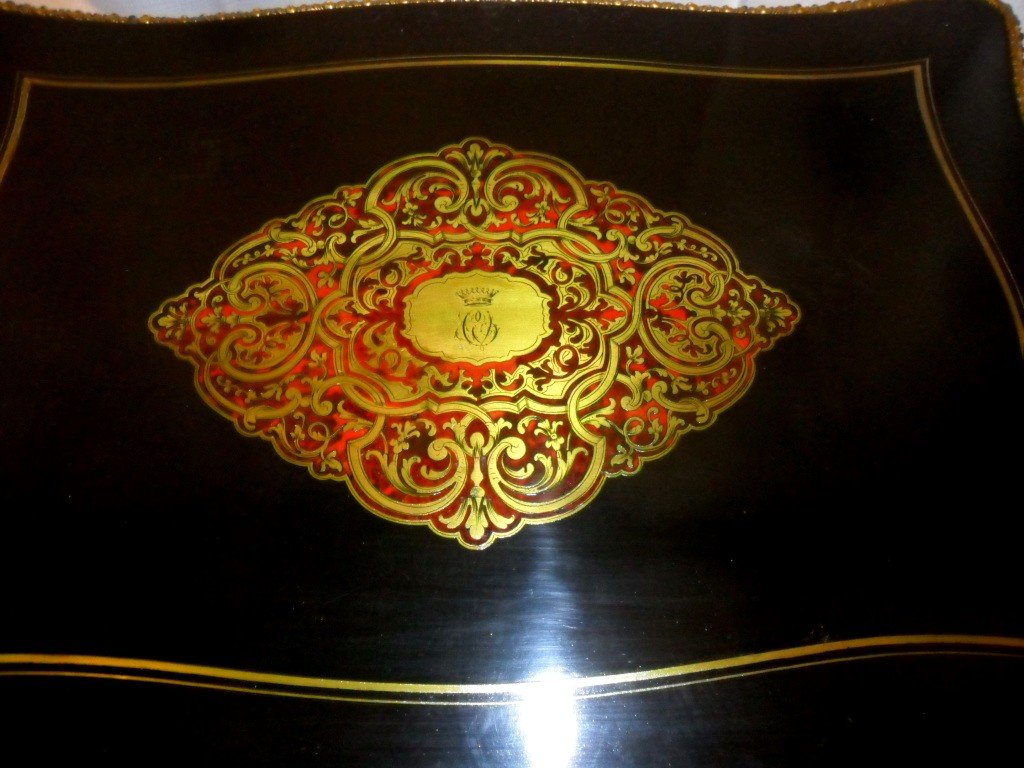 Boulle Napoleon III Table From Maison Tahan Paris-photo-2