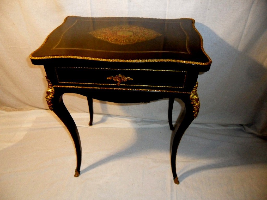 Boulle Napoleon III Table From Maison Tahan Paris