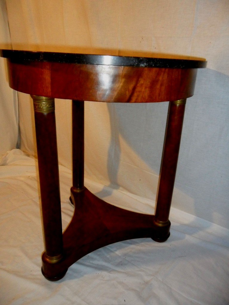 Empire Pedestal Table In Mahogany 19th-photo-2