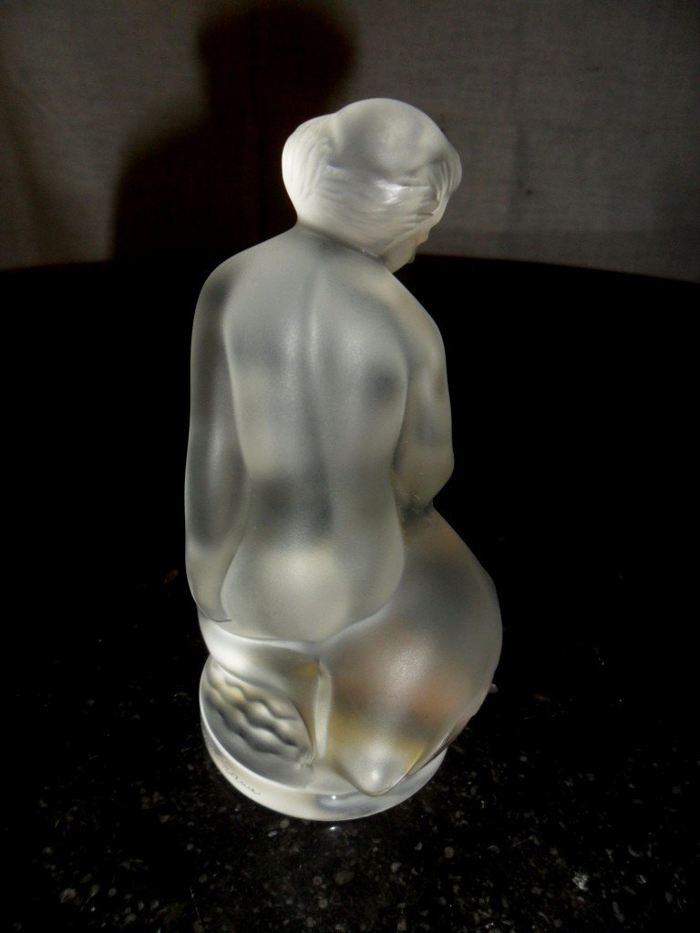 Pair Of Lalique Crystal Statuettes-photo-4