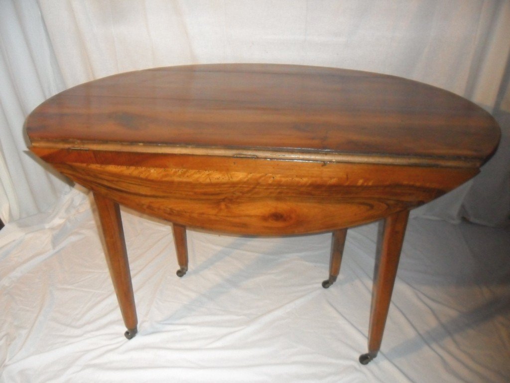 6 Legs Directoire Table In Walnut-photo-4