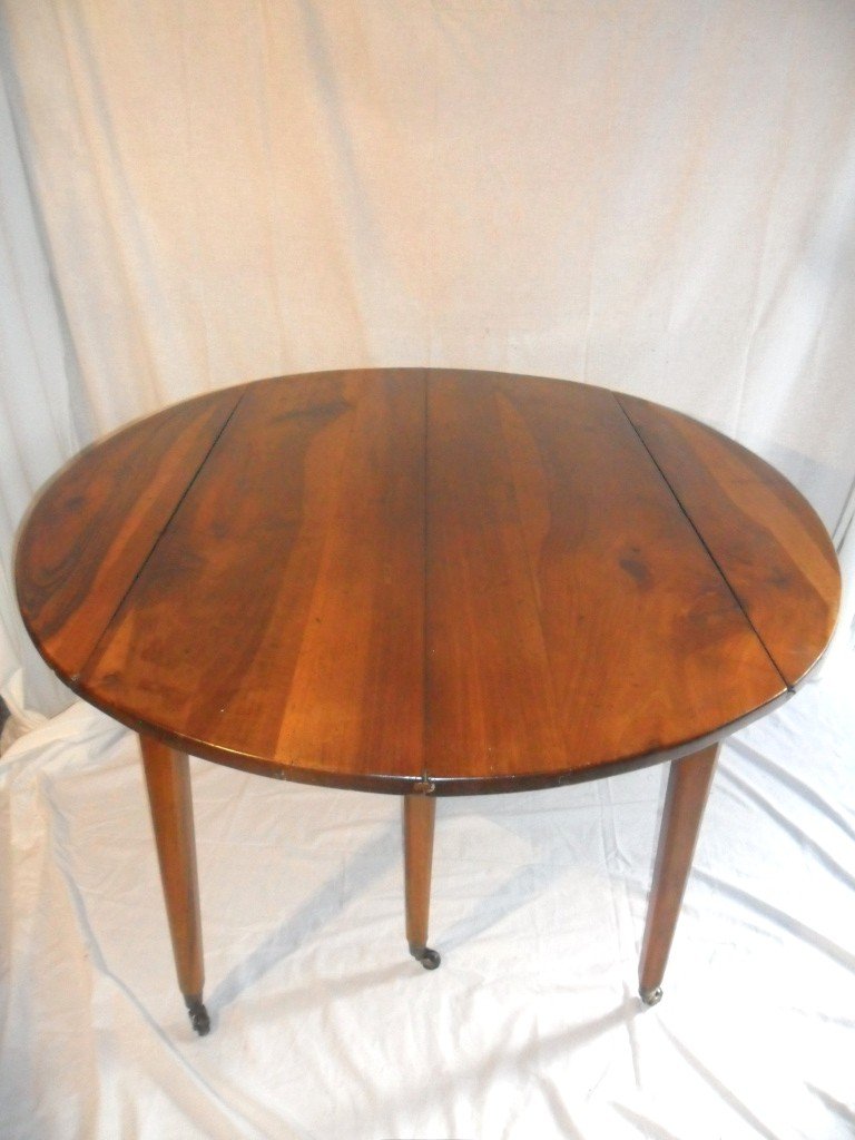 6 Legs Directoire Table In Walnut-photo-1