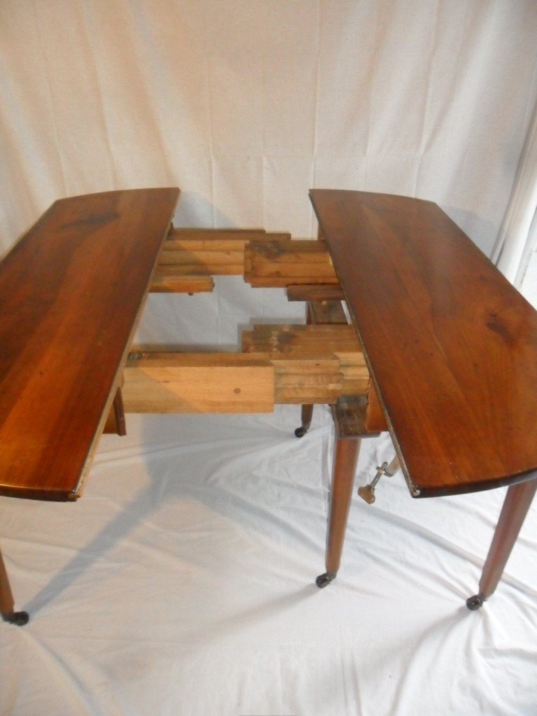 6 Legs Directoire Table In Walnut-photo-2