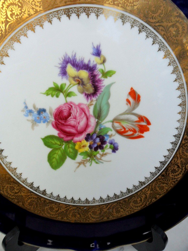 Large Limoges Art Porcelain Dish By R Sechet-photo-3