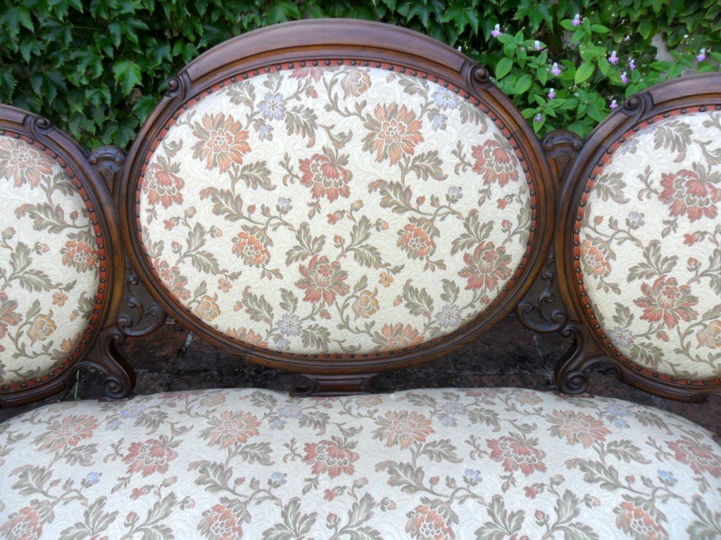 Napoleon III Living Room 3 Pieces Sofa And 2 Armchairs-photo-1