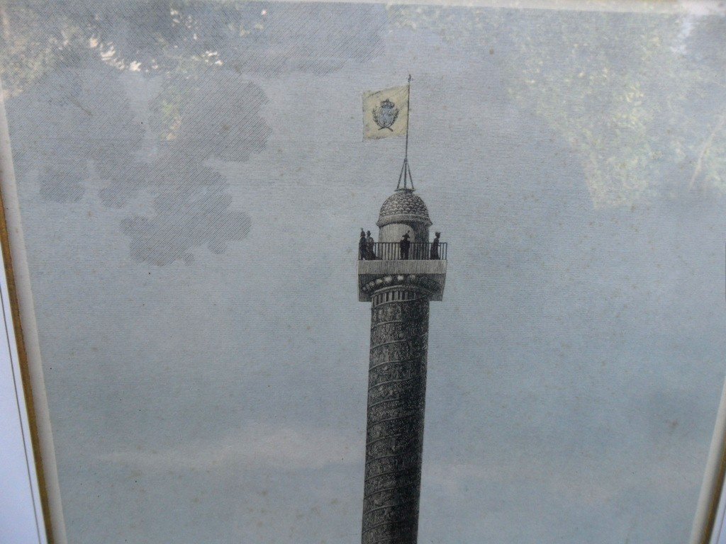 Vue d'Optique Colonne De La Place Vendôme sous la Restauration-photo-3