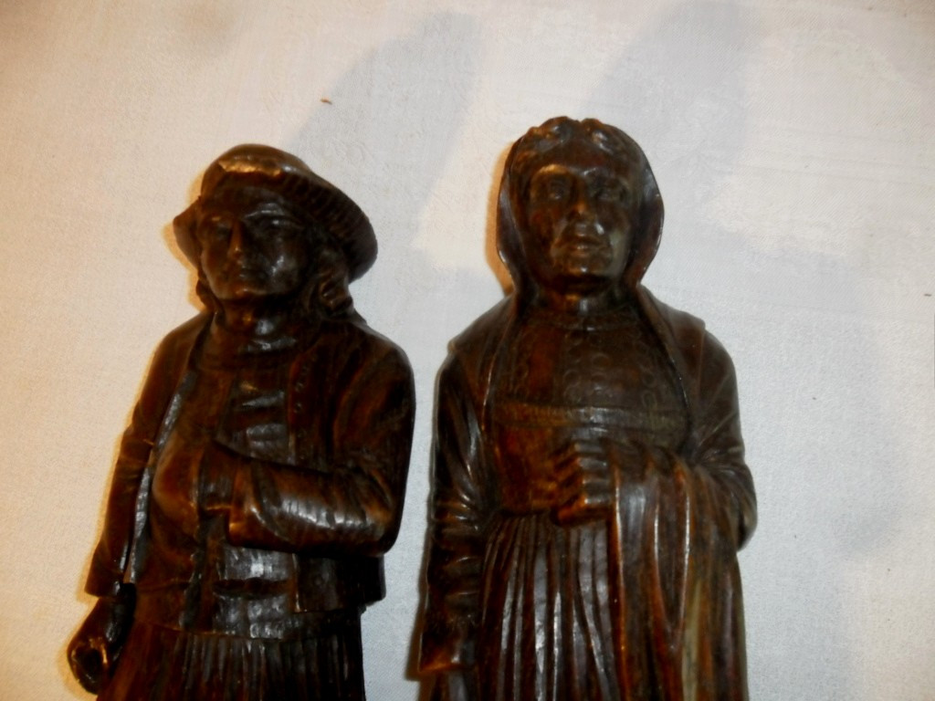 Woodwork Elements "couple Of Vendeans" 19th Century
