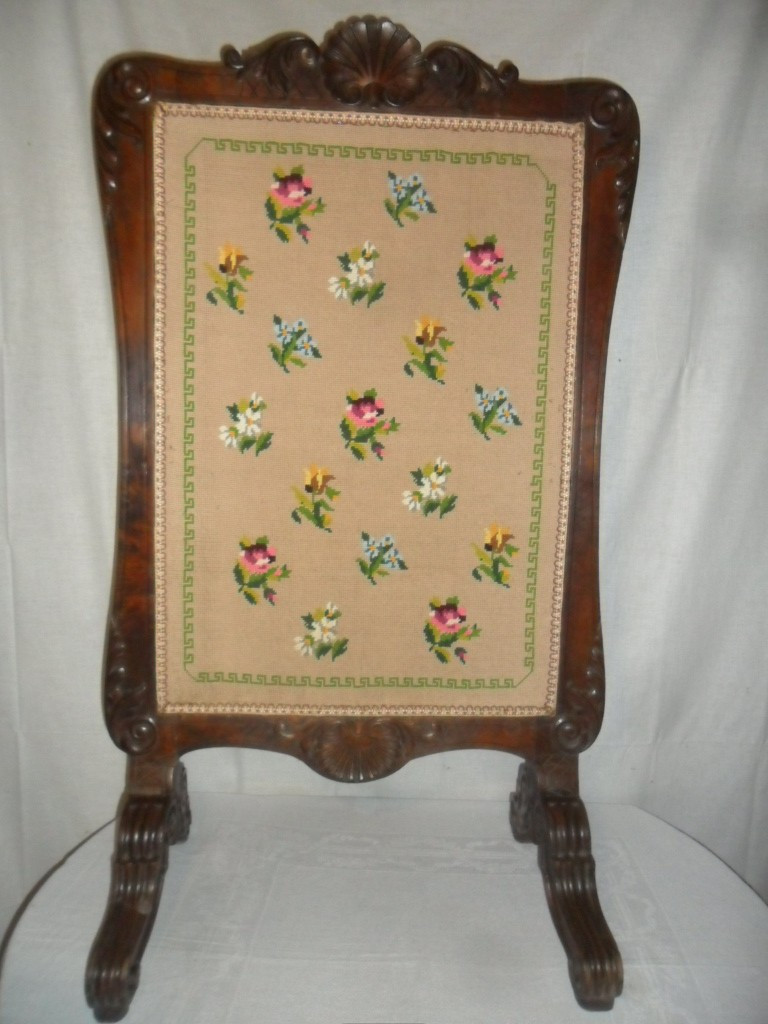 Louis XV Style Mahogany Screen-photo-4
