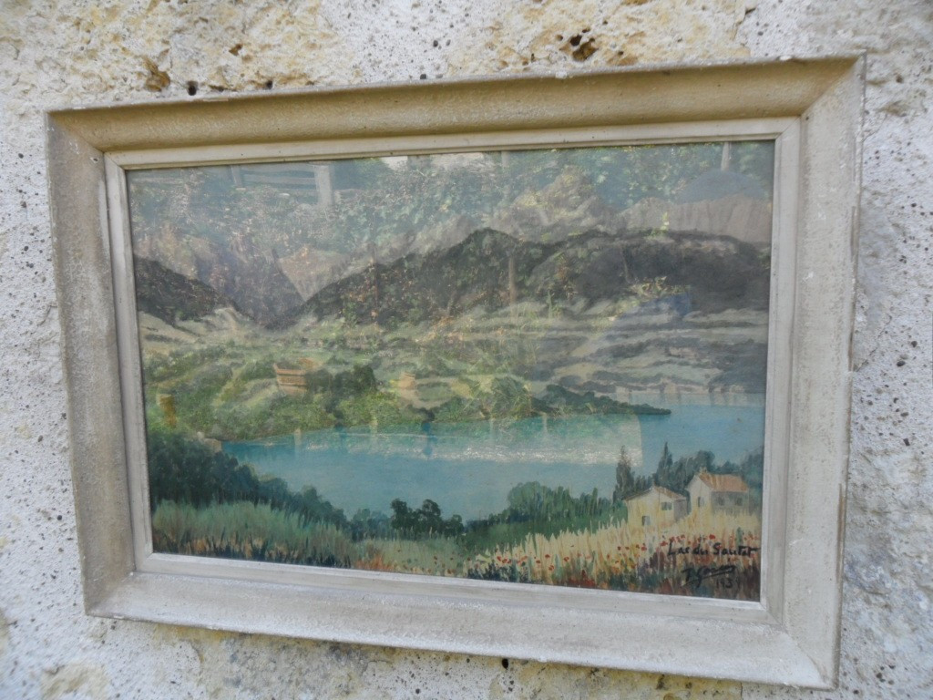 Watercolor Alpine Landscape "lac Du Sautet"-photo-3
