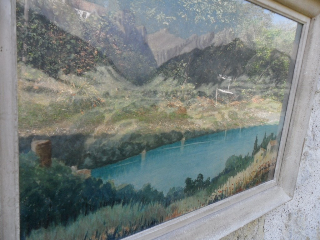 Watercolor Alpine Landscape "lac Du Sautet"-photo-1