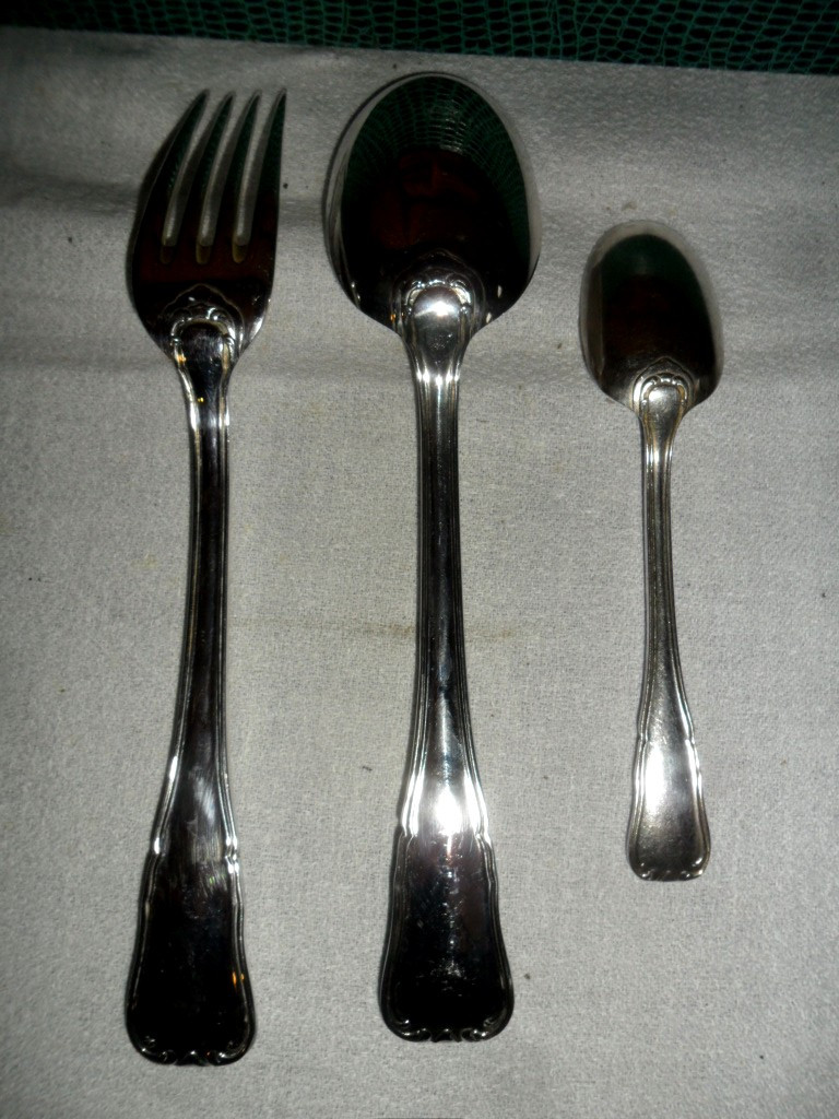 Ménagère En Métal Argenté 37 Pièces " Le Couvert Rrançais "-photo-1