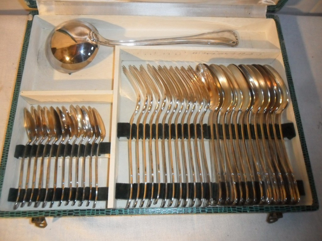 Ménagère En Métal Argenté 37 Pièces " Le Couvert Rrançais "-photo-3