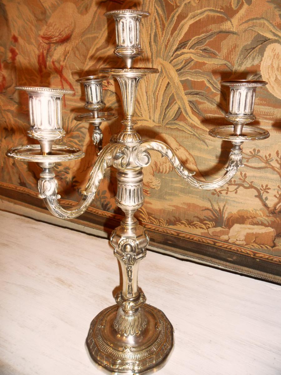 Pair Of Candlesticks In Bronze-photo-2