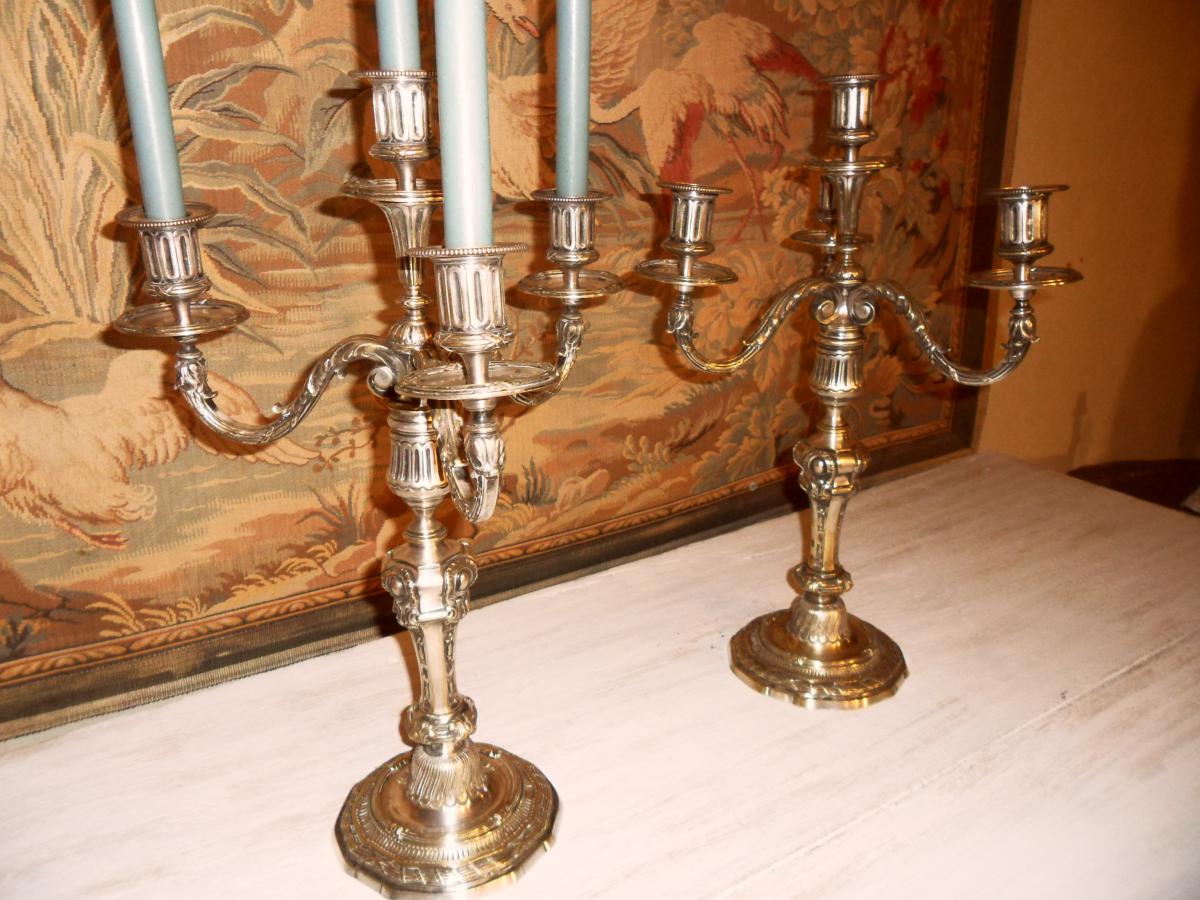 Pair Of Candlesticks In Bronze-photo-1