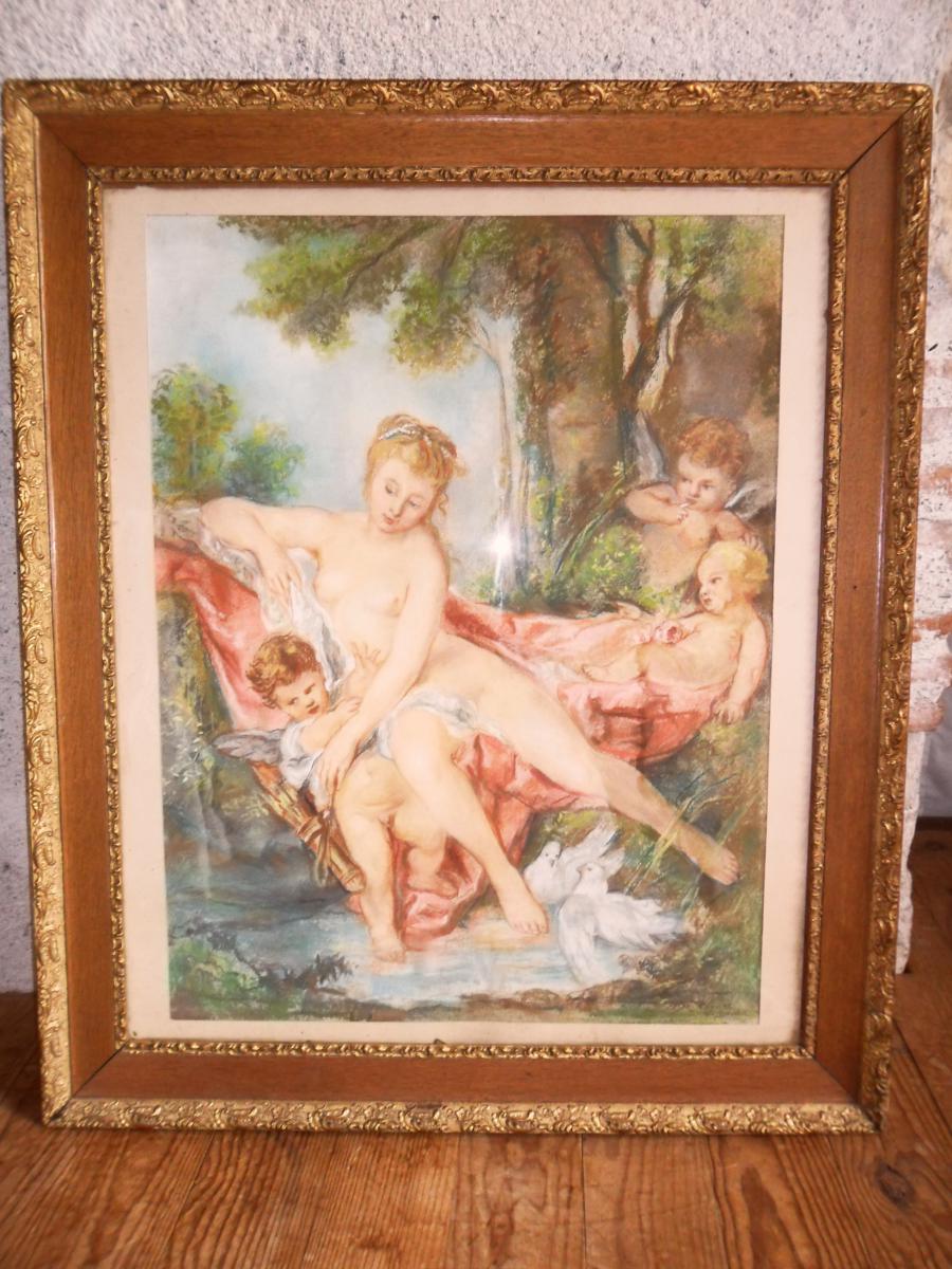 Pastel "venus Consoling The Love Of After Boucher"-photo-1