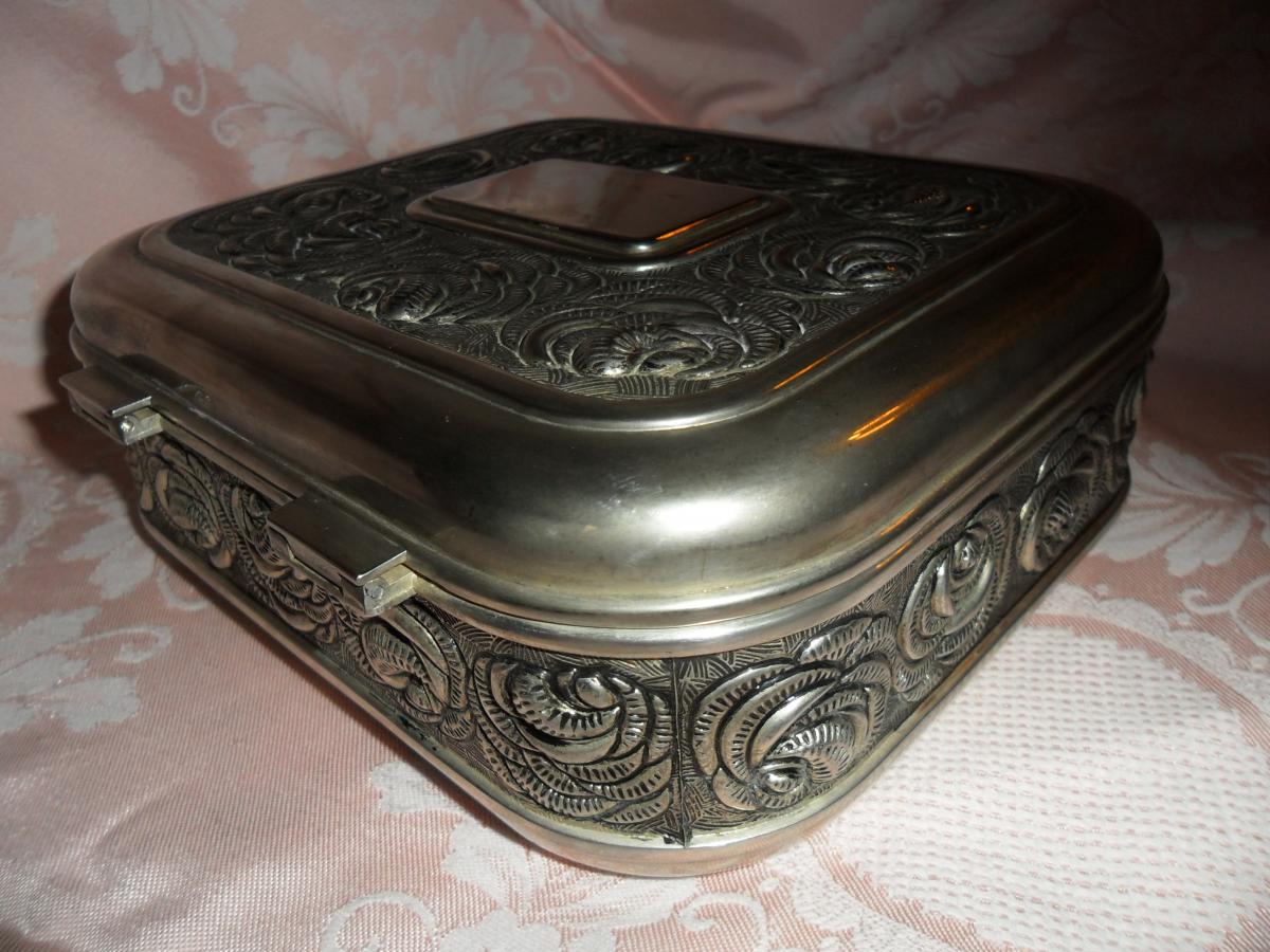 Silver Bronze Art Deco Gift Box-photo-3