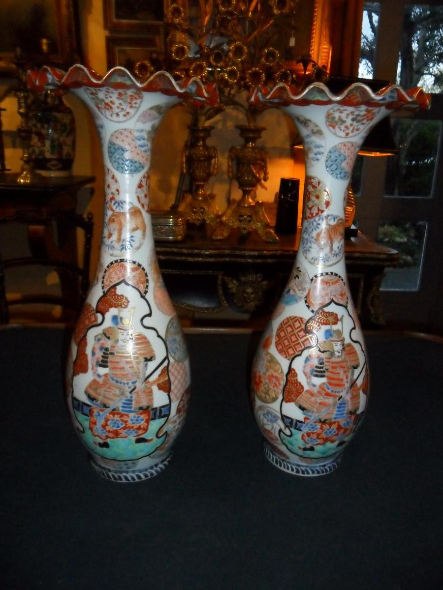 Pair Of Vases From Japan XIXth Century-photo-2