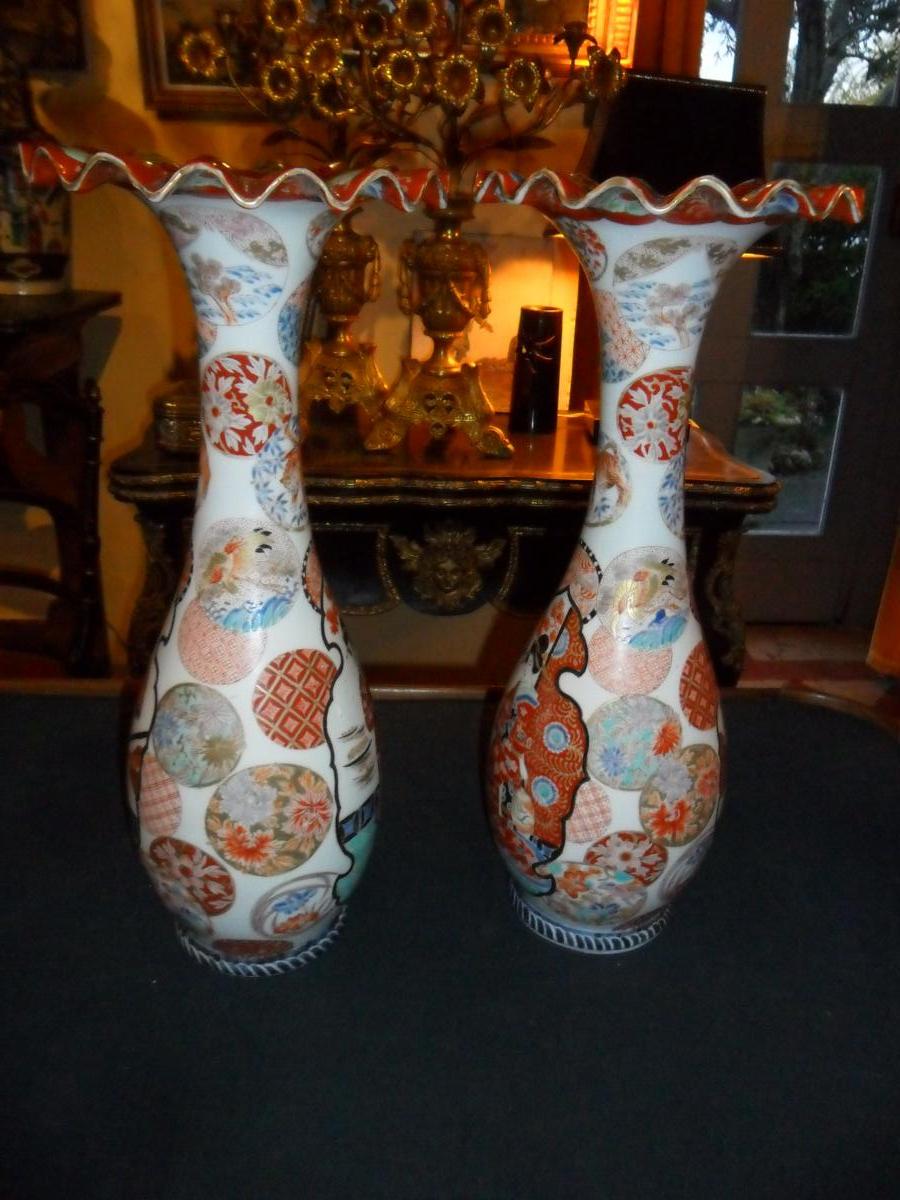 Pair Of Vases From Japan XIXth Century-photo-3