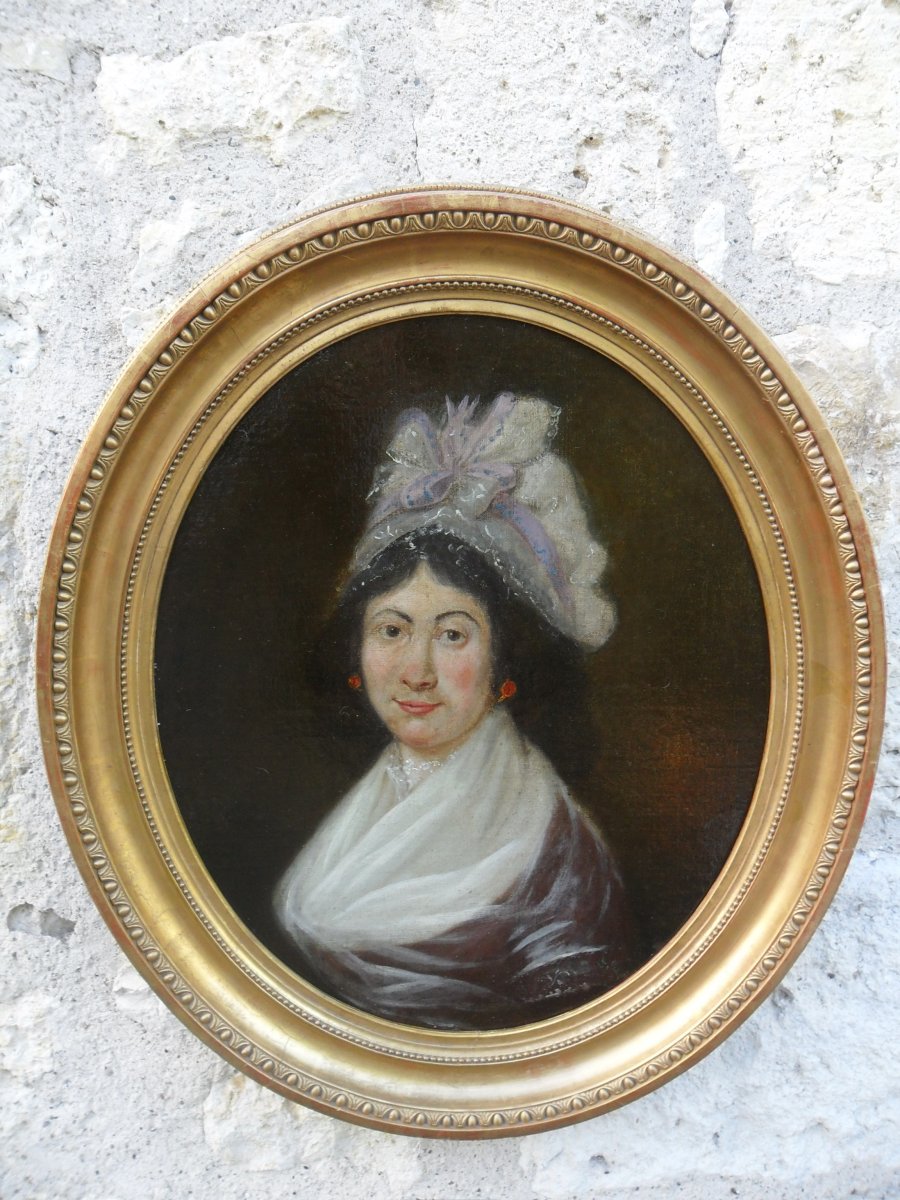 Portrait De Jeune Femme Du 18ème
