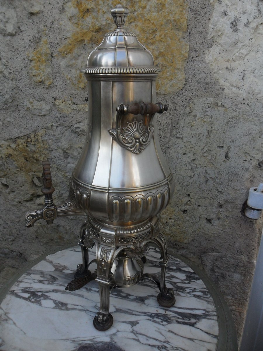 Samovar En Métal Argenté De  Fouquet Lapar-photo-2