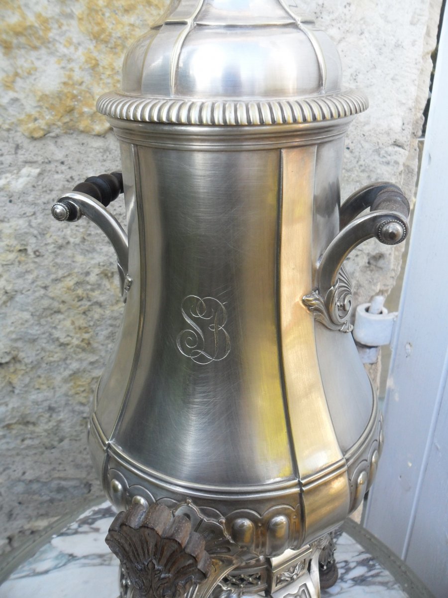 Samovar En Métal Argenté De  Fouquet Lapar-photo-3