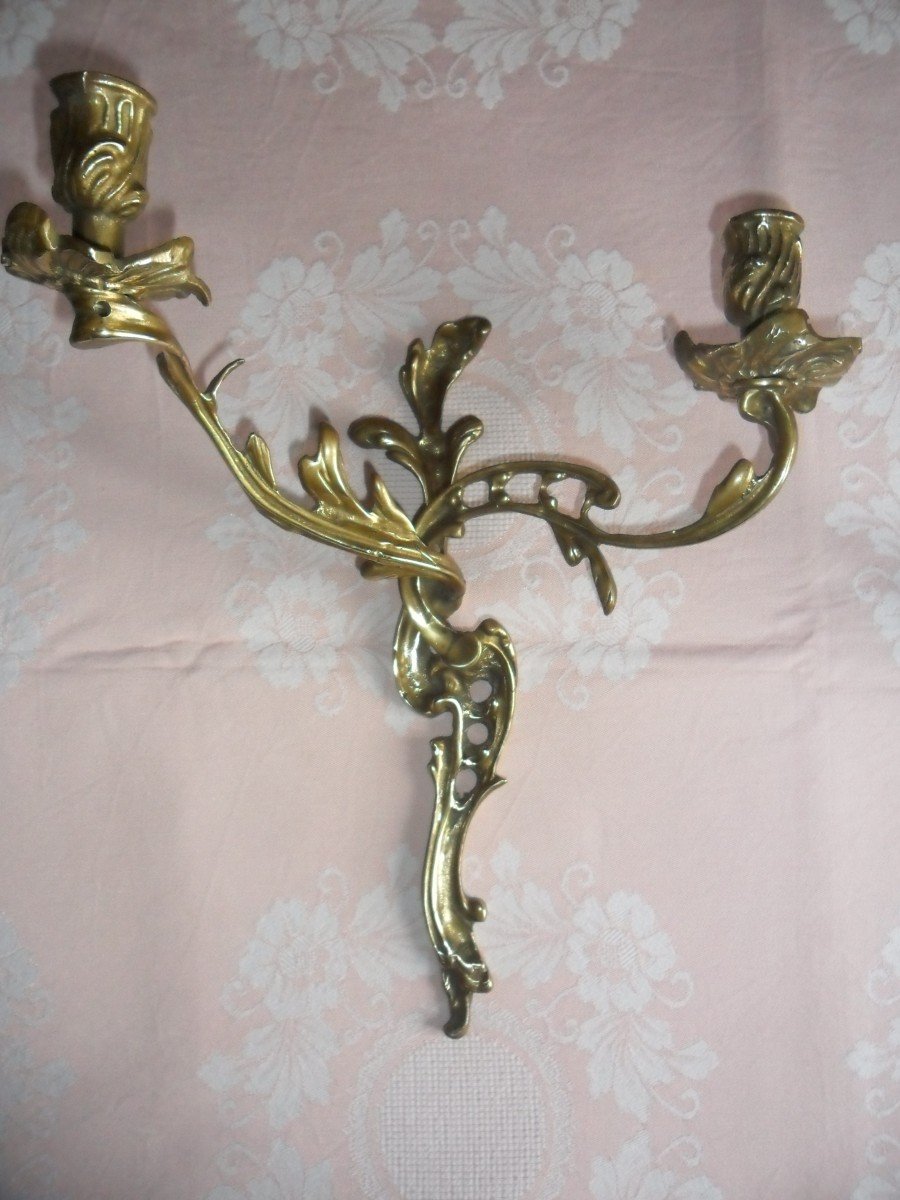 Pair Of Louis XV Period Wall Lights-photo-2
