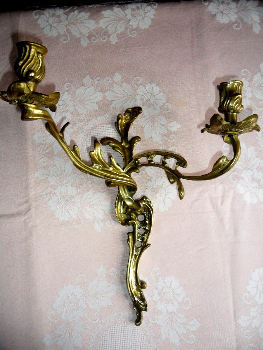 Paire d'Appliques d'Epoque  Louis XV-photo-4