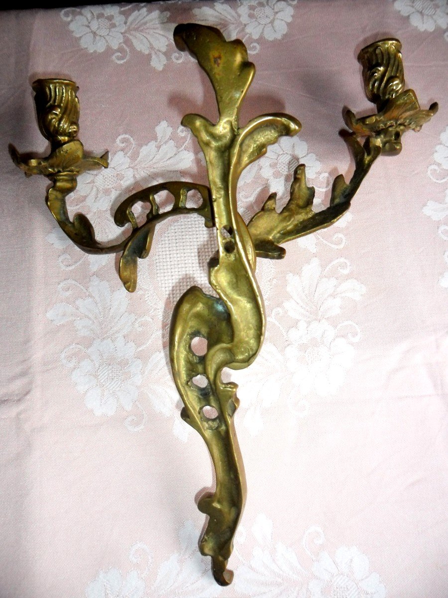 Pair Of Louis XV Period Wall Lights-photo-1