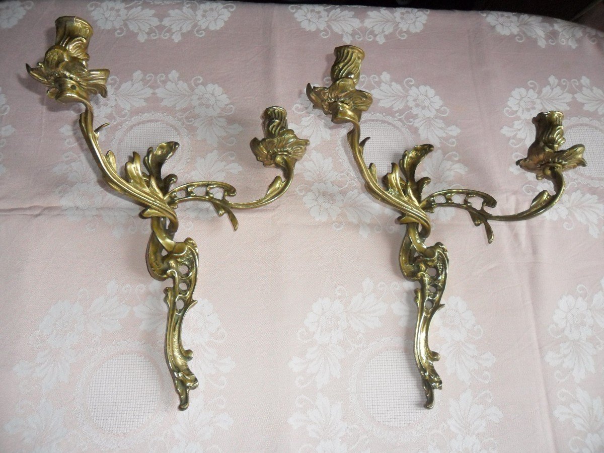 Paire d'Appliques d'Epoque  Louis XV
