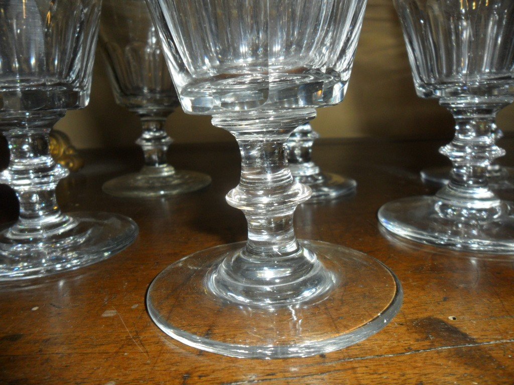 7 Saint Louis Crytal Water Glasses Caton Model-photo-4