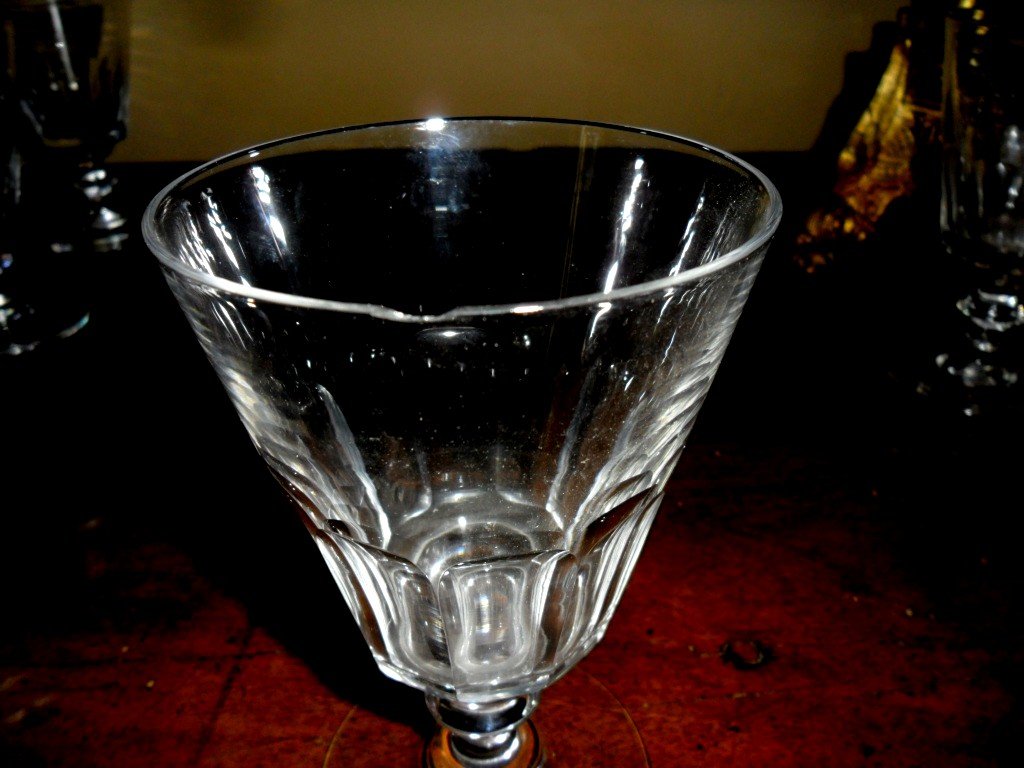 7 Saint Louis Crytal Water Glasses Caton Model-photo-1