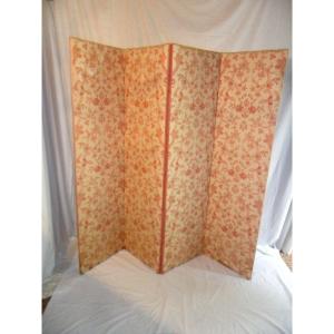 Fabric Screen With Flowers Four Leaves