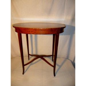 Transition Style Mahogany Pedestal Table