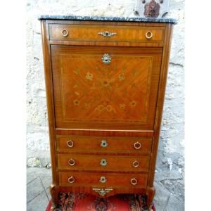 Napoleon III Inlaid Secretary In Transition Style